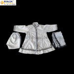 Kids Embroidery  chola set for girls with dupatta and pajami (sky Blue)