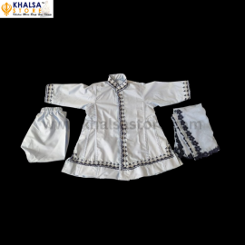 Kids Embroidery  chola set for girls with dupatta and pajami (sky Blue)