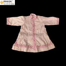 Kids Embroidery  chola set for girls with dupatta and pajami (Baby pink)