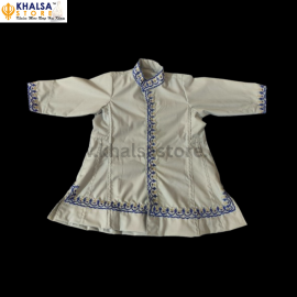 Kids Embroidery   chola set for girls with dupatta and pajami  (light grey)
