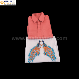 Men’s Double Morni Embroidery kurta Chadra set ( Chadra 2.5 mtrs)