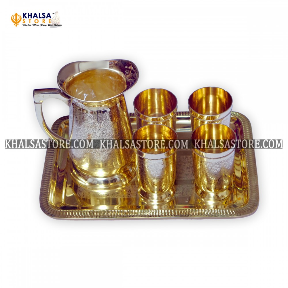 Lemon Set Brass With Jug 6 pcs