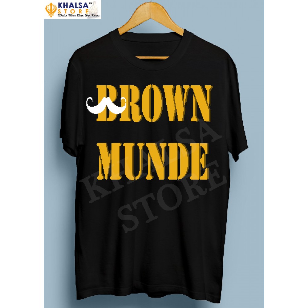 Punjabi T-Shirt -Brown Munde